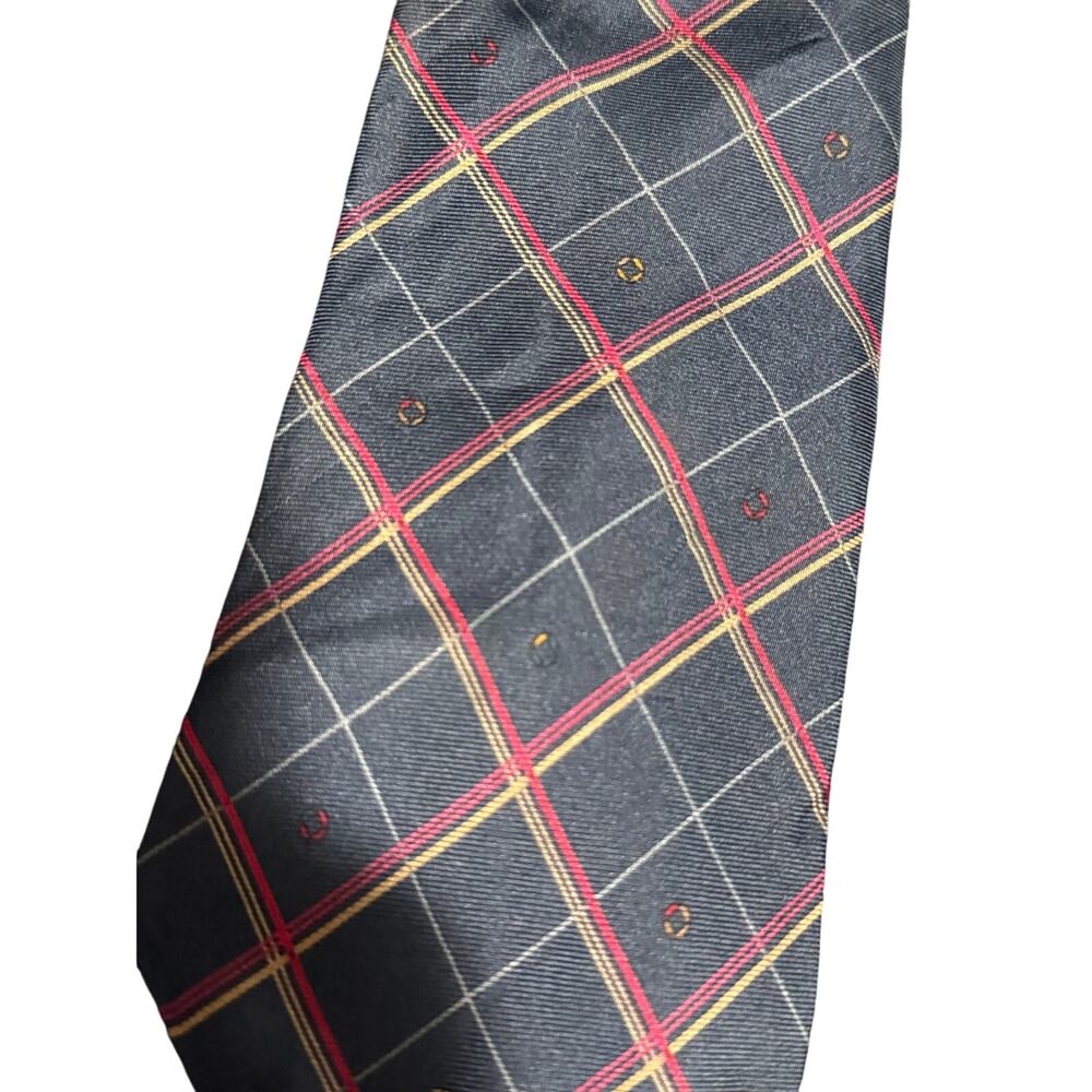 Vintage Robert Stewart Men's Blue and Red Necktie
